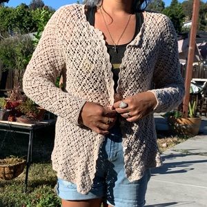 Vintage Petit Large Crochet cardigan